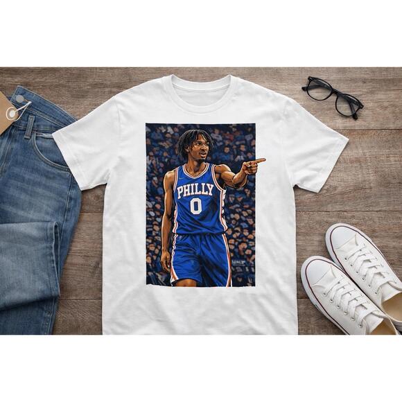 Other - Tyrese Maxey Philly Basketball Sixers Dunk T Shirt Medium